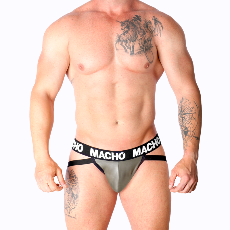 MACHO MX27GR JOCK GRAY BEIGE LEATHER S - Image 5