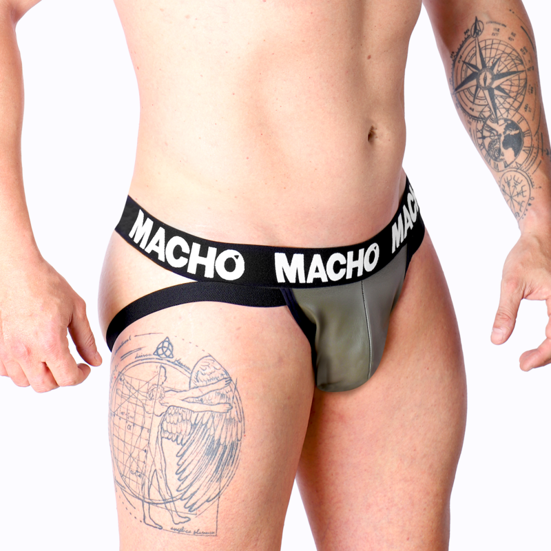 MACHO MX27GR JOCK GRAY BEIGE LEATHER S - Image 2