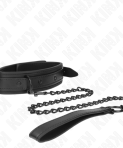 Alternative view of KINK - NEOPRENE BONDAGE COLLAR MODEL 2 WITH BELT 78 CM ADJUSTABLE 37.5 X 49.5 CM
