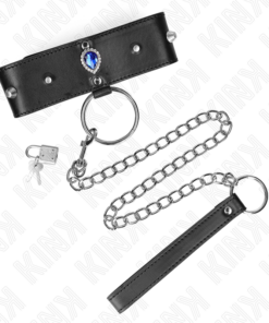 Alternative view of KINK - NECKLACE 65 CM WITH STRAP WITH BLUE DIAMONDS ADJUSTABLE 36-43 CM X 5 CM