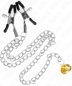 KINK - CHAIN NIPPLE CLAMPS WITH HORN PENDANT 30 CM