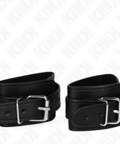 Alternative view of KINK - LOCKABLE DUNGEON WRIST RESTRAINTS BLACK ADJUSTABLE 21-28 CM X 5.5 CM