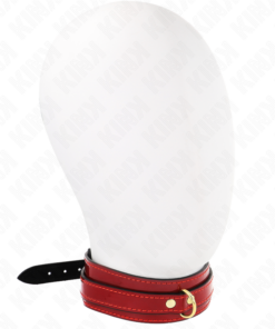 KINK - WINE RED ADJUSTABLE NECKLACE WITH GOLDEN DETAILS 29-42.5 CM X 4 CM