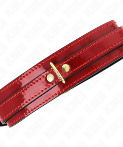 Alternative view of KINK - WINE RED ADJUSTABLE NECKLACE WITH GOLDEN DETAILS 29-42.5 CM X 4 CM