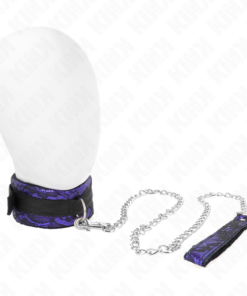 KINK - SHORT VELVET LACE NECKLACE WITH BELT 105 CM WITH NYLON TRIM 44 X 5.5 CM