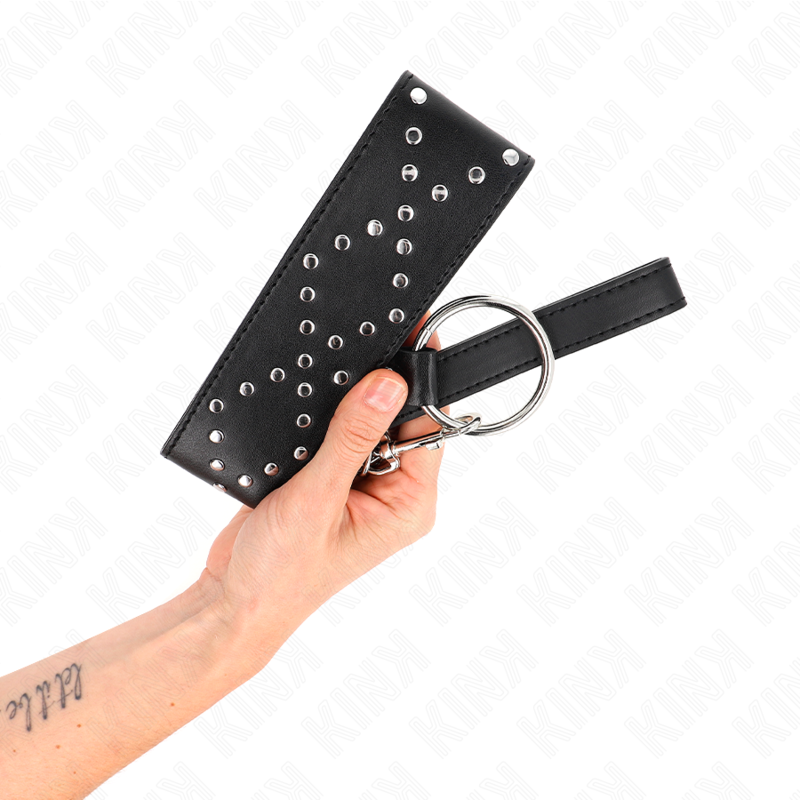 KINK - NECKLACE 65 CM WITH LEASH WITH SILVER STUDS MODEL 3 ADJUSTABLE 36-43 CM X 5 CM - Image 5