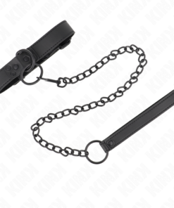 Alternative view of KINK - COLLAR WITH DARK LEASH 65 CM ADJUSTABLE 37-54 CM X 3 CM
