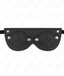Alternative view of KINK - LEATHERETTE MASK WITH DETACHABLE EYE COVERS 22 x 9 CM