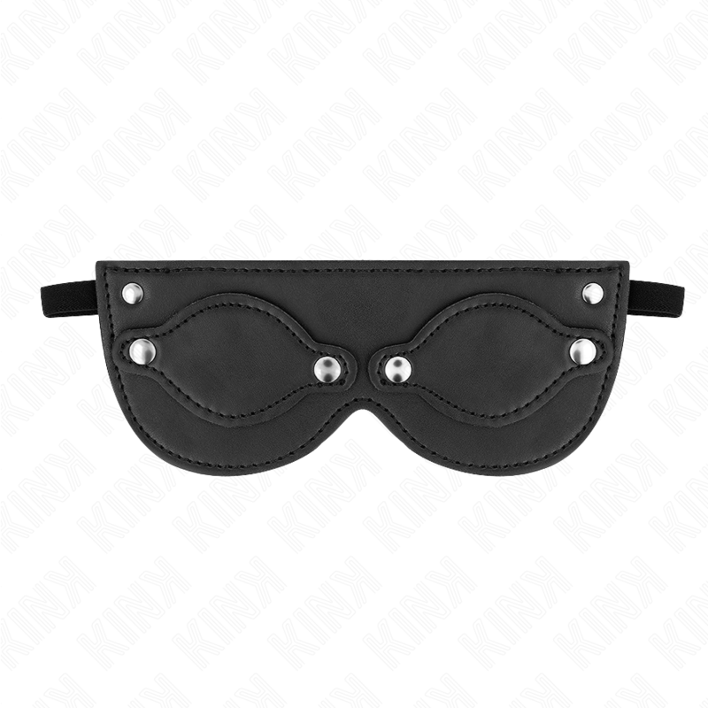 KINK - LEATHERETTE MASK WITH DETACHABLE EYE COVERS 22 x 9 CM - Image 2