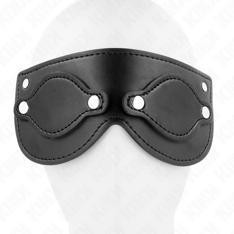 KINK - LEATHERETTE MASK WITH DETACHABLE EYE COVERS 22 x 9 CM - Image 4