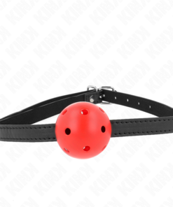 KINK - SIMPLICITY RED BREATHABLE 4.5 CM BALL GAG 62 x 1.5 CM