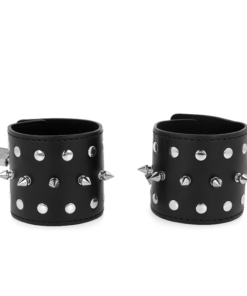 KINK - PUNK WRIST RESTRAINTS WITH SPIKES 25 X 6 CM