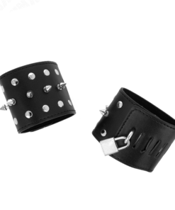 Alternative view of KINK - PUNK WRIST RESTRAINTS WITH SPIKES 25 X 6 CM