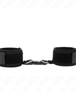 KINK - NEOPRENE HOOKLOOP FASTENER WRIST RESTRAINTS BLACK ADJUSTABLE 22-34 CM