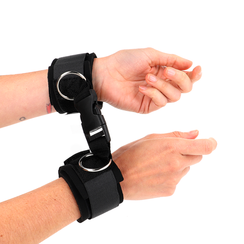 KINK - NEOPRENE HOOKLOOP FASTENER WRIST RESTRAINTS BLACK ADJUSTABLE 22-34 CM - Image 3