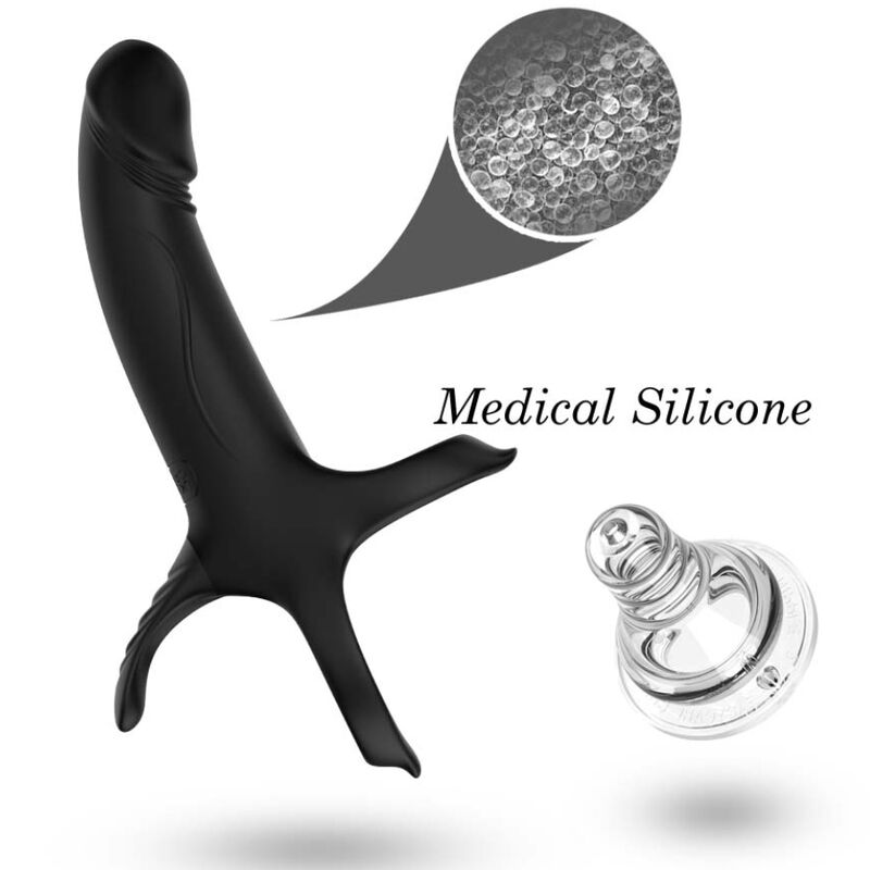 ARMONY - DILDO WITH RING VIBRATOR BLACK - Image 5