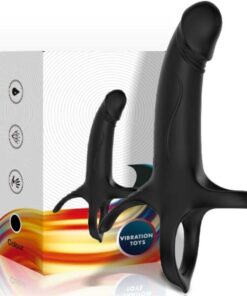 ARMONY - DILDO WITH RING  VIBRATOR BLACK