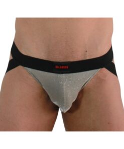 BURN - 001 JOCK SHINY BEIGE / BLACK S