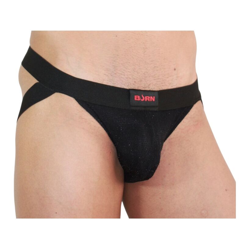 BURN - 003 JOCK SHINY BLACK S - Image 2