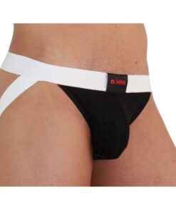 Alternative view of BURN - 004 JOCK SHINY BLACK / WHITE S