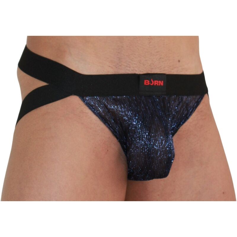 BURN - 006 JOCK SHINY BLUE / BLACK S - Image 2