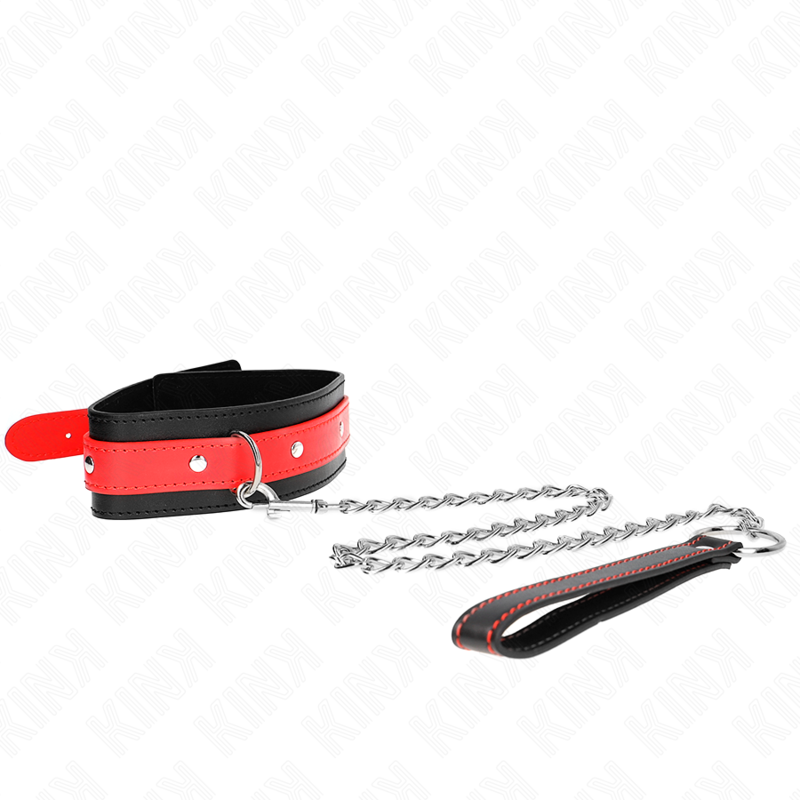 KINK - NECKLACE WITH RED STRAP 65 CM AJUSTABLE 36-43 CM X 5 CM - Image 2