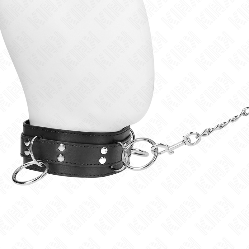 KINK - 3 RING SLAVERY NECKLACE WITH STRAP 80 CM 53 X 5 CM - Image 2