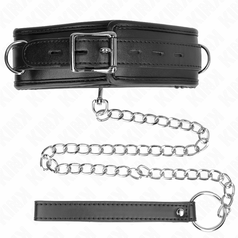 KINK - NECKLACE WITH SPONGE IMITATION LEATHER STRAP MODEL 3 ADJUSTABLE 37-54 CM X 3 CM - Image 4