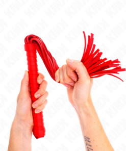 KINK - WHIP WITH RED TEXTURED HANDLE 48.5 CM