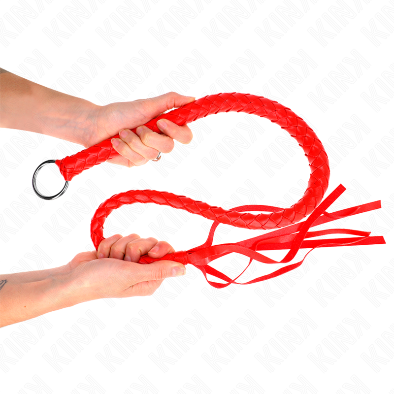 KINK - SNAKE WHIP WITH RED HAND RING 65 CM - Image 3
