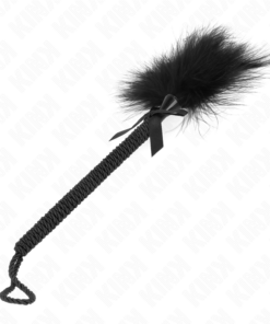 Alternative view of KINK - NYLON ROPE WAND WITH TICKLE FEATHERS AND BLACK BOW 25 CM