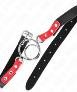 Alternative view of KINK - GAG WITH MULTIPLE O-RINGS 4 / 4.8 CM RED 38 X 56 CM