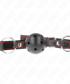 KINK - HOLLOW HARD BLACK BALL GAG MODEL 2 65 x 2.5 CM
