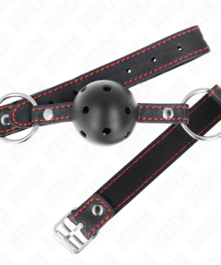 Alternative view of KINK - HOLLOW HARD BLACK BALL GAG MODEL 2 65 x 2.5 CM