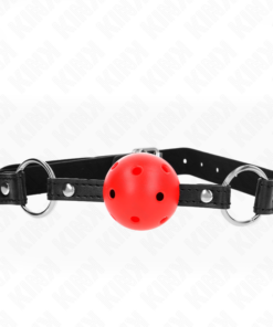 KINK - HOLLOW HARD RED BALL 4.5 CM GAG MODEL 1 63.5 X 2 CM