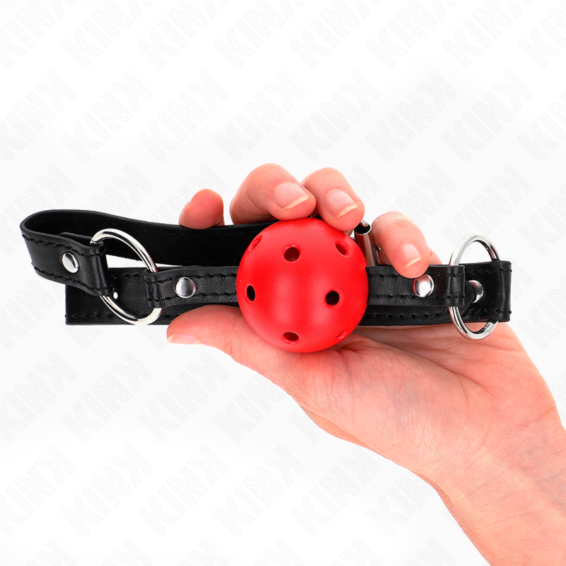 KINK - HOLLOW HARD RED BALL 4.5 CM GAG MODEL 1 63.5 X 2 CM - Image 3
