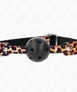 Alternative view of KINK - LEOPARD BREATHABLE BALL 4.5 CM GAG 65 x 2.5 CM