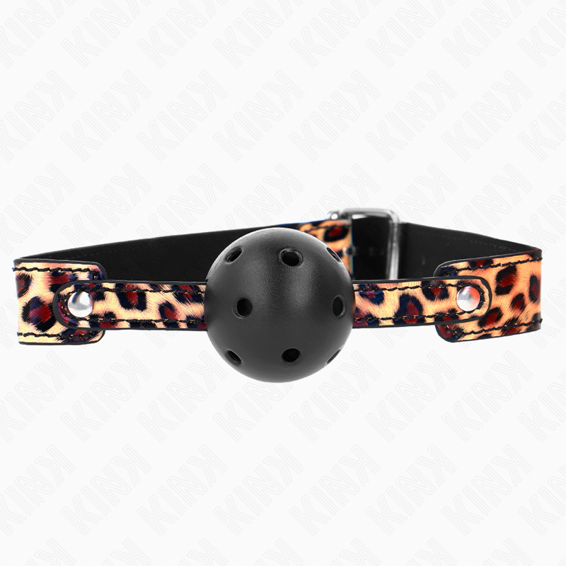 KINK - LEOPARD BREATHABLE BALL 4.5 CM GAG 65 x 2.5 CM - Image 2