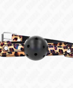 KINK - LEOPARD BREATHABLE BALL 4.5 CM GAG 65 x 2.5 CM