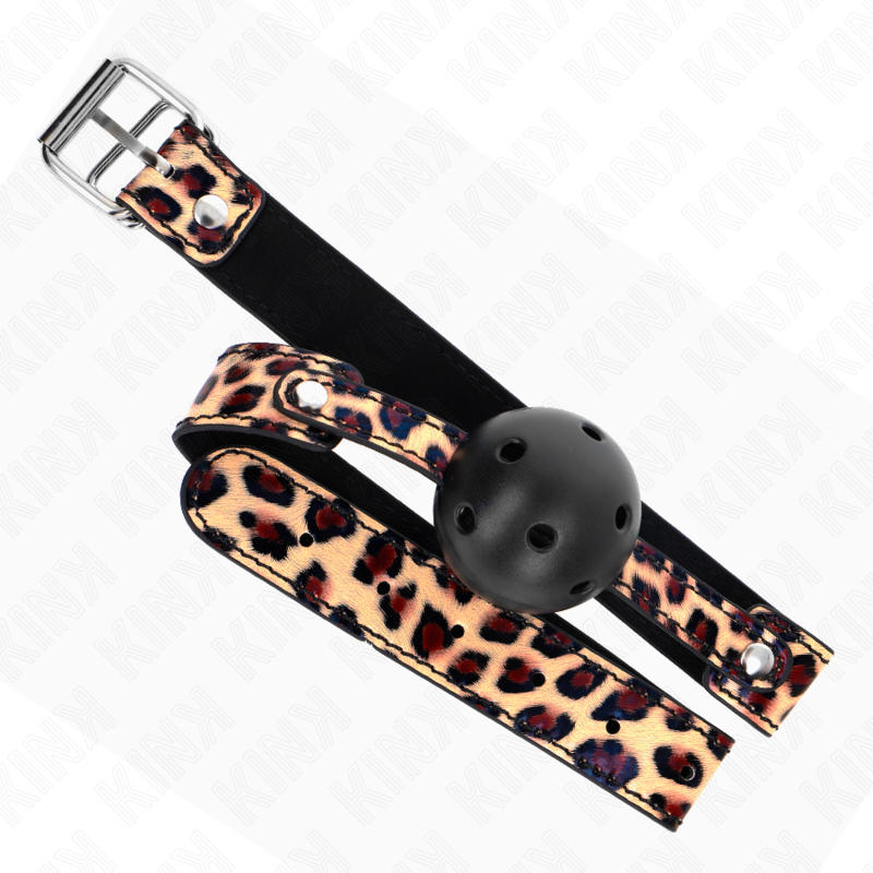 KINK - LEOPARD BREATHABLE BALL 4.5 CM GAG 65 x 2.5 CM - Image 4