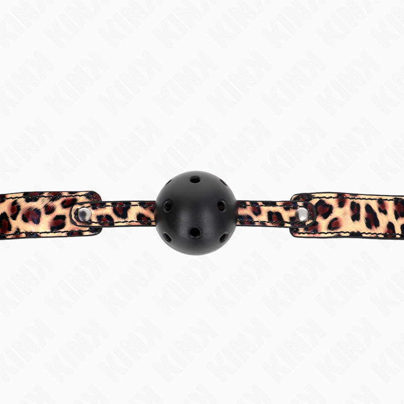 KINK - LEOPARD BREATHABLE BALL 4.5 CM GAG 65 x 2.5 CM - Image 5