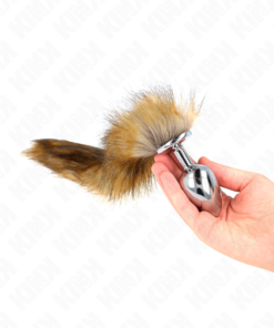 KINK - ANAL PLUG SIZE L 10 X 4 CM WITH SYNTHETIC TAIL 40 CM BROWN