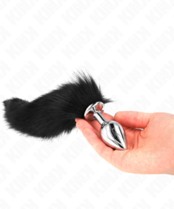 KINK - ANAL PLUG SIZE M 8 X 3.5 CM WITH SYNTHETIC TAIL 40 CM BLACK