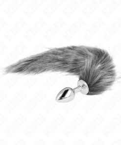 Alternative view of KINK - ANAL PLUG SIZE S 7 X 3 CM WITH SYNTHETIC TAIL 40 CM GREY