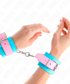 KINK - CUTE WRIST RESTRAINTS BLUE / PINK ADJUSTABLE 16-28 CM X 5 CM