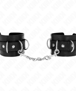 Alternative view of KINK - 3 D-RING WRIST RESTRAINTS ADJUSTABLE BLACK 17.5-25 CM X 6 CM