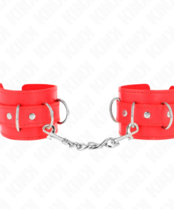 KINK - 3 D-RING WRIST RESTRAINTS ADJUSTABLE RED 17.5-25 CM X 6 CM