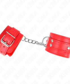 Alternative view of KINK - 3 D-RING WRIST RESTRAINTS ADJUSTABLE RED 17.5-25 CM X 6 CM