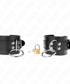 KINK - O-RING LOCKED WRIST RESTRAINTS BLACK ADJUSTABLE 20-28 CM X 5.5 CM