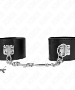 KINK - WRIST RESTRAINTS WITH PADLOCK CLOSURE BLACK ADJUSTABLE 16-23 CM X 5.5 CM